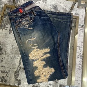 Men’s Vintage Distressed Cult of Individuality Jeans
